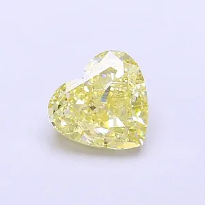 1.01ct HEART Fancy Intense Yellow SI1 Coloured Lab diamond