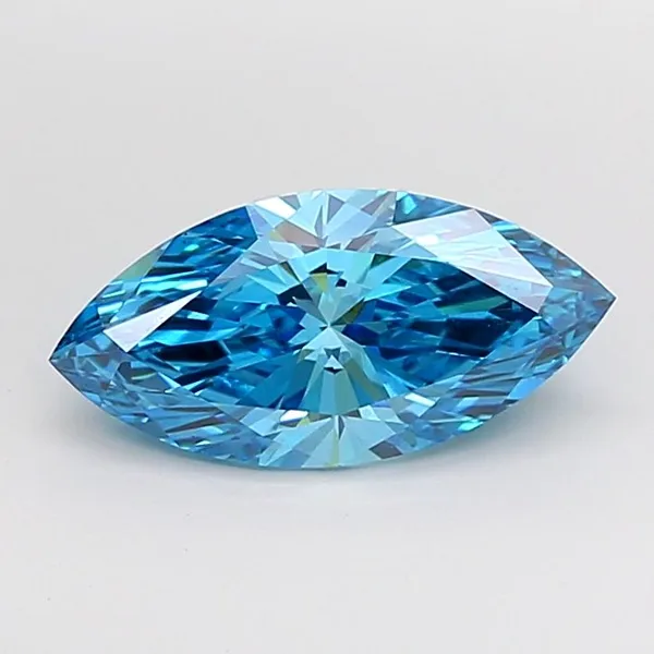 2.53ct MARQUISE Fancy Vivid Blue VS1 Coloured Lab diamond