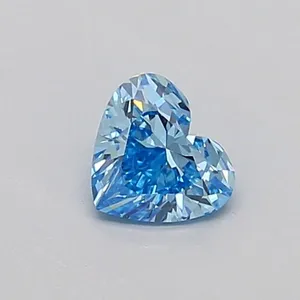 0.32ct HEART Fancy Vivid Blue VVS2 Coloured Lab diamond