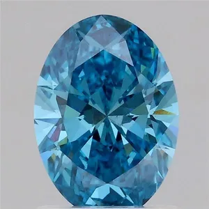 1.11ct OVAL Fancy Vivid Blue VS2 Coloured Lab diamond