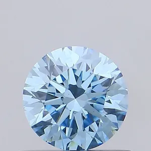 0.62ct ROUND Fancy Vivid Blue VS1 Coloured Lab diamond