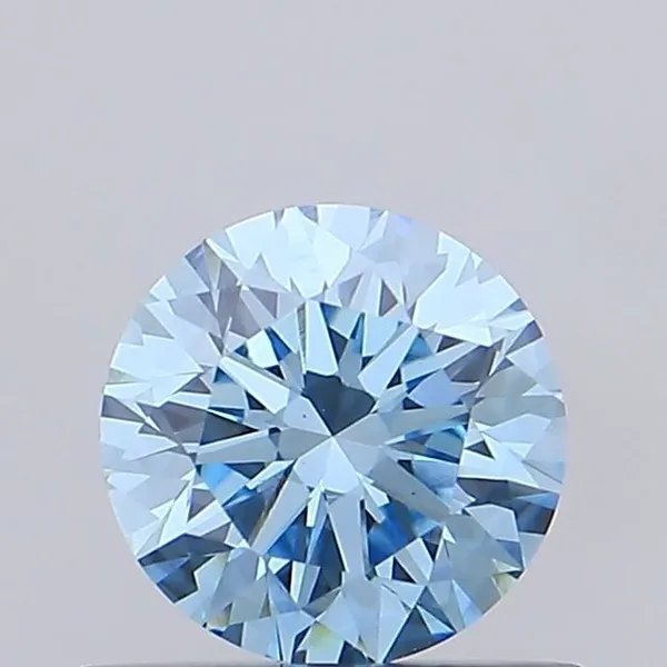0.62ct ROUND Fancy Vivid Blue VS1 Coloured Lab diamond