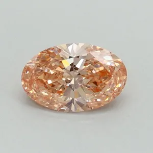 0.83ct OVAL Fancy Vivid Pink VS1 Coloured Lab diamond