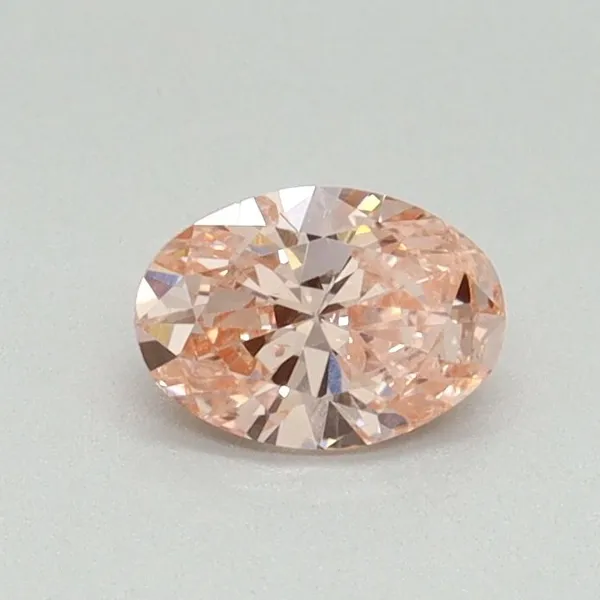 0.4ct OVAL Fancy Vivid Pink SI1 Coloured Lab diamond