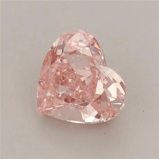 0.77ct HEART Fancy Vivid Pink VS1 Coloured Lab diamond