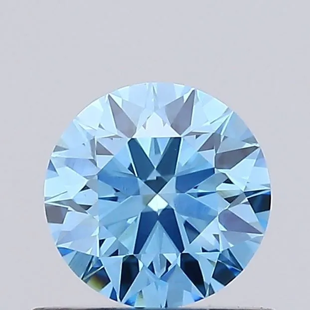 0.57ct ROUND Fancy Vivid Blue VS1 Coloured Lab diamond