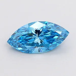 1.02ct MARQUISE Fancy Vivid Blue VS1 Coloured Lab diamond