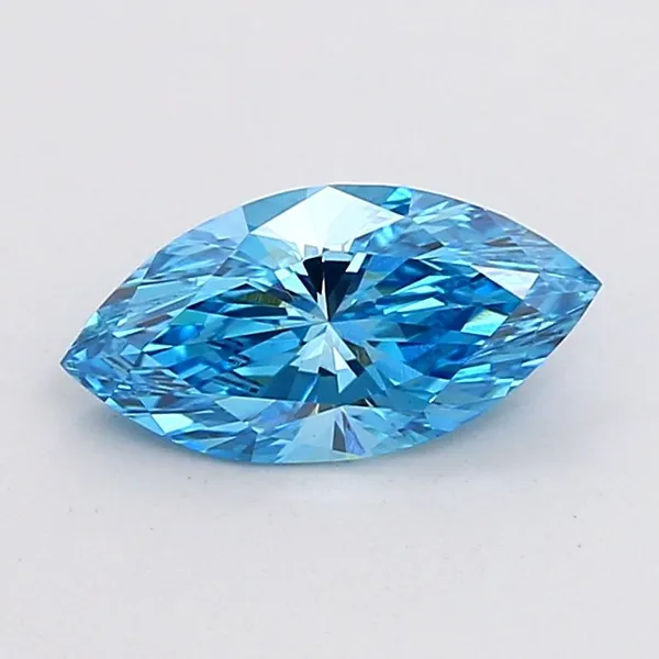 1.02ct MARQUISE Fancy Vivid Blue VS1 Coloured Lab diamond
