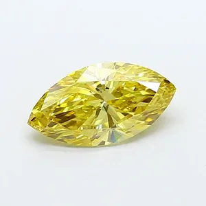 0.96ct MARQUISE Fancy Intense Yellow VVS2 Coloured Lab diamond