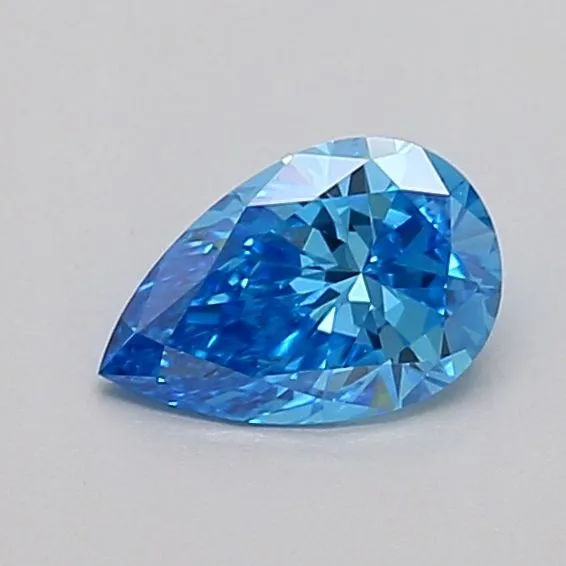 0.50ct PEAR Fancy Vivid Blue VS1 Coloured Lab diamond