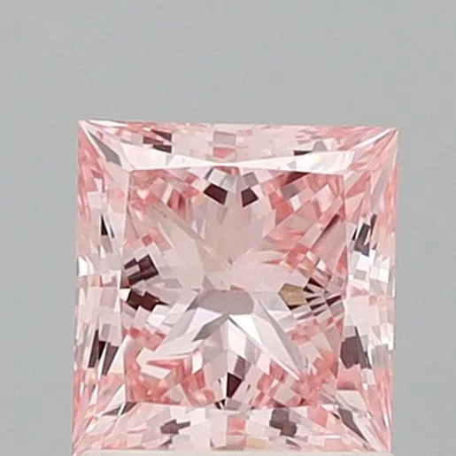 1.38ct PRINCESS Fancy Intense Pink VS1 Coloured Lab diamond
