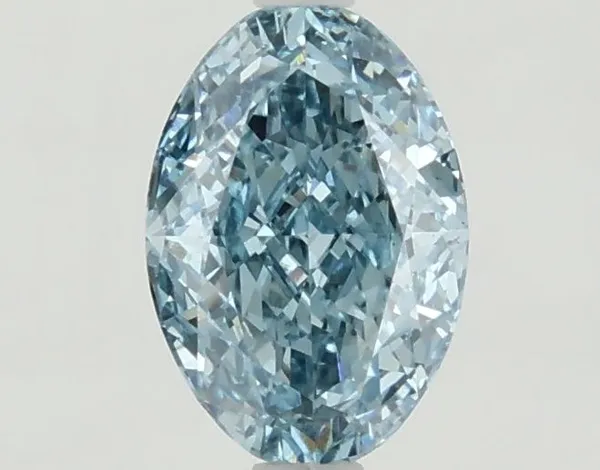 1.2ct OVAL Fancy Vivid Blue VS1 Coloured Lab diamond