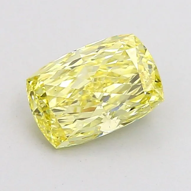1.06ct CUSHION Fancy Intense Yellow VS2 Coloured Lab diamond