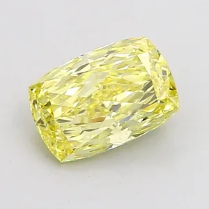 1.06ct CUSHION Fancy Intense Yellow VS2 Coloured Lab diamond