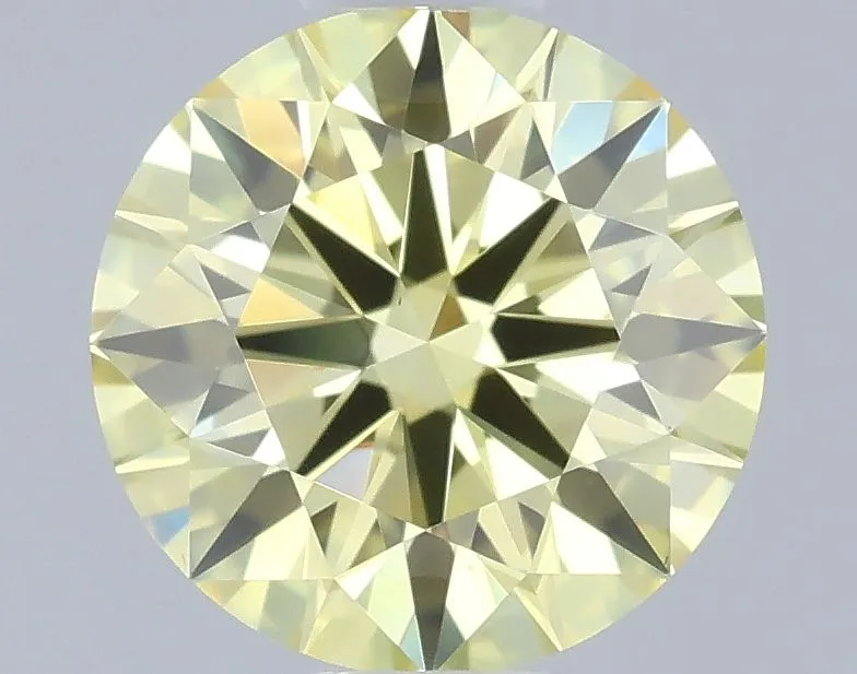 0.58ct ROUND Fancy Intense Yellow VS1 Coloured Lab diamond