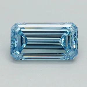 1ct EMERALD Fancy Intense Blue VS1 Coloured Lab diamond