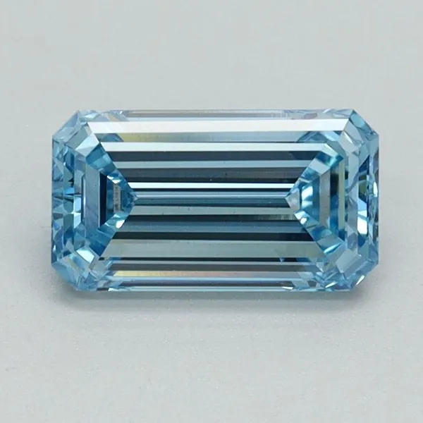 1ct EMERALD Fancy Intense Blue VS1 Coloured Lab diamond