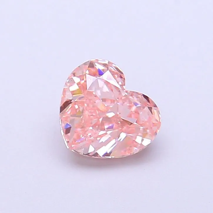 1.01ct HEART Fancy Intense Pink VS2 Coloured Lab diamond