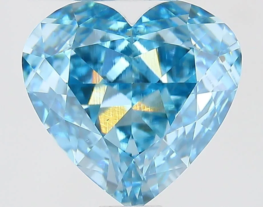 1.59ct HEART Fancy Vivid Blue VS1 Coloured Lab diamond