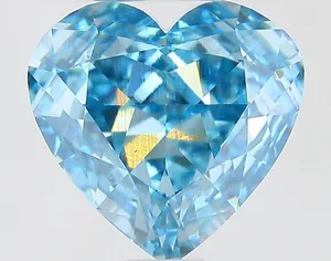 1.59ct HEART Fancy Vivid Blue VS1 Coloured Lab diamond