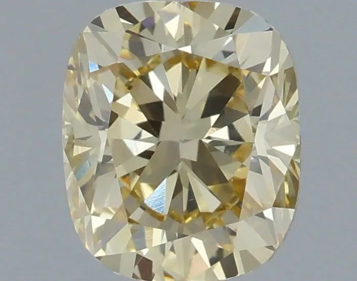 1.17ct CUSHION Fancy Yellow VVS2 Coloured Lab diamond