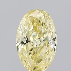 0.6ct OVAL Fancy Light Yellow VVS2 Coloured Lab diamond