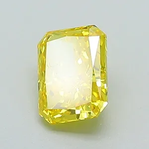 0.74ct RADIANT Fancy Vivid Yellow VS2 Coloured Lab diamond