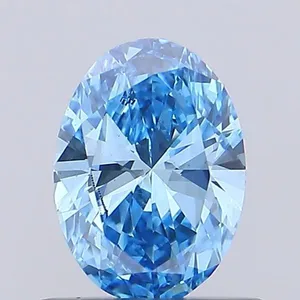 0.54ct OVAL Fancy Vivid Blue VS1 Coloured Lab diamond