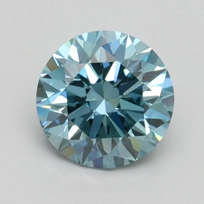 0.97ct ROUND Fancy Intense Blue SI1 Coloured Lab diamond