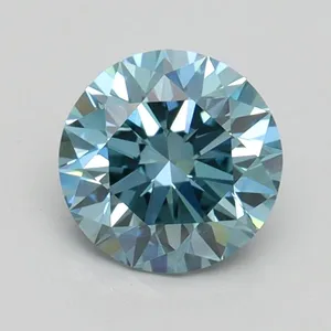 0.97ct ROUND Fancy Intense Blue SI1 Coloured Lab diamond