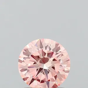 1ct ROUND Fancy Intense Pink VS1 Coloured Lab diamond