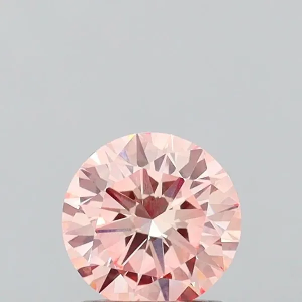 1ct ROUND Fancy Intense Pink VS1 Coloured Lab diamond