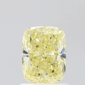 1ct CUSHION Fancy Yellow VS1 Coloured Lab diamond