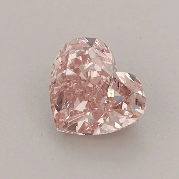 0.71ct HEART Fancy Intense Pink VVS2 Coloured Lab diamond