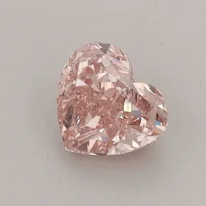 0.71ct HEART Fancy Intense Pink VVS2 Coloured Lab diamond