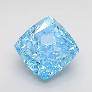 1.02ct CUSHION Fancy Vivid Blue VS1 Coloured Lab diamond