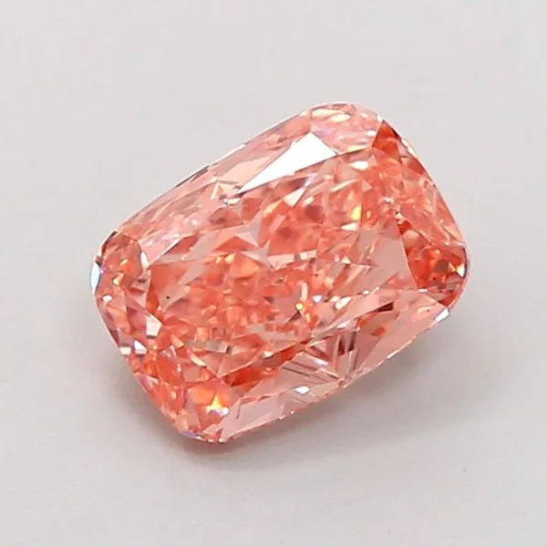 1.34ct CUSHION Fancy Intense Pink VS1 Coloured Lab diamond