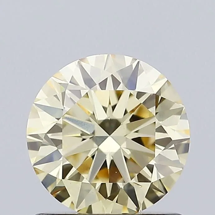 1.02ct ROUND Fancy Light Yellow VS1 Coloured Lab diamond