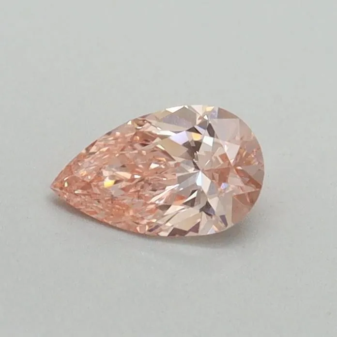 0.30ct PEAR Fancy Vivid Pink VS2 Coloured Lab diamond