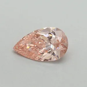 0.3ct PEAR Fancy Vivid Pink VS2 Coloured Lab diamond
