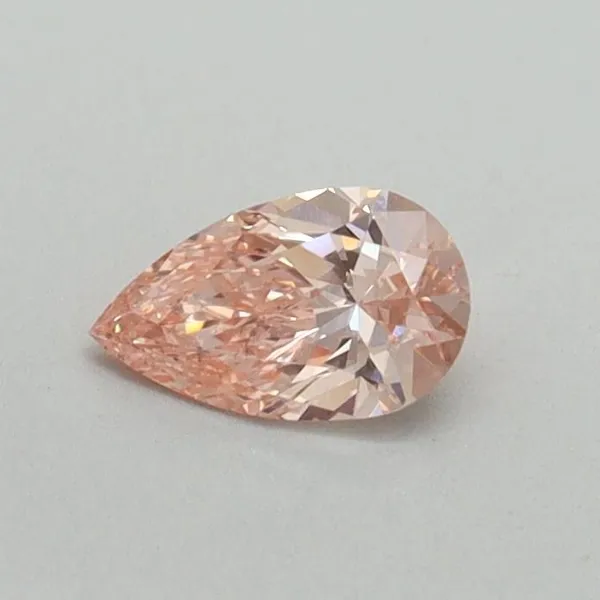 0.3ct PEAR Fancy Vivid Pink VS2 Coloured Lab diamond