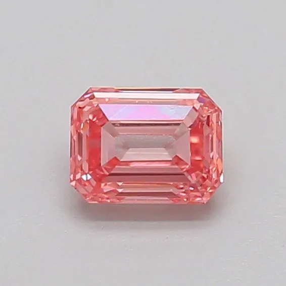 0.50ct EMERALD Fancy Vivid Pink VS1 Coloured Lab diamond