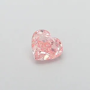 0.92ct HEART Fancy Vivid Pink VS1 Coloured Lab diamond