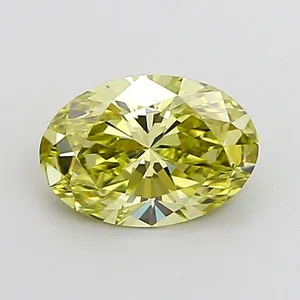 1.02ct OVAL Fancy Intense Yellow VVS1 Coloured Lab diamond