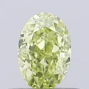 0.3ct OVAL Fancy Yellow VS1 Coloured Lab diamond