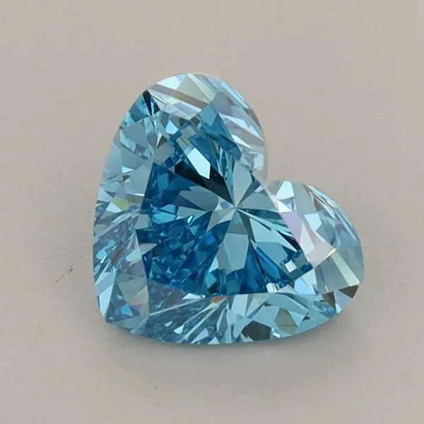 1.16ct HEART Fancy Vivid Blue VVS2 Coloured Lab diamond