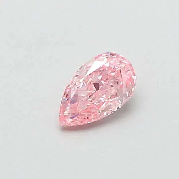 0.31ct PEAR Fancy Vivid Pink VS2 Coloured Lab diamond