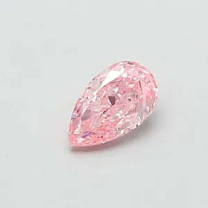 0.31ct PEAR Fancy Vivid Pink VS2 Coloured Lab diamond