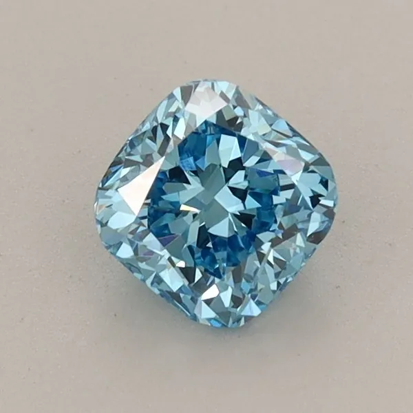 0.74ct CUSHION Fancy Vivid Blue VVS2 Coloured Lab diamond