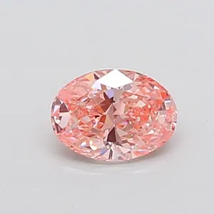0.95ct OVAL Fancy Vivid Pink VS2 Coloured Lab diamond